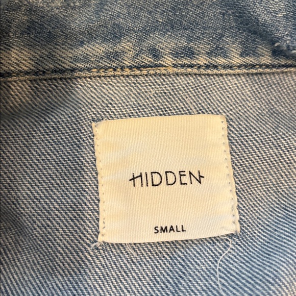 HIDDEN Distressed Light Blue Denim Jacket - Picture 2 of 4